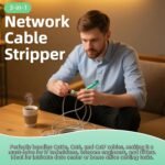 3 in 1 Network Cable Stripper & Organizer, Rotating Wire Straightener, Network Cable Untwist Tool Engineer Wire Straightener for CAT5/CAT6/CAT7 and IT Technicians & Electricians