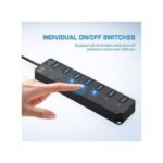 7 In 1 USB HUB Hub Ethernet Noir