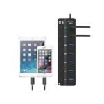 7 In 1 USB HUB Hub Ethernet Noir