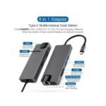 Adaptateur 8-en-1 Type-C Vers HDMI - Gris/Noir
