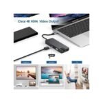 Adaptateur 8-en-1 Type-C Vers HDMI - Gris/Noir