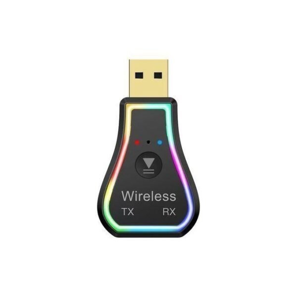 Adaptateur Bluetooth Sans Fil Pour Ordinateur De Voiture Avec Lumières Colorées