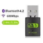 Adaptateur Clé USB Wifi+Bluetooth Sans Fil 5.0 Double Bande