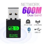 Adaptateur Clé USB Wifi+Bluetooth Sans Fil 5.0 Double Bande