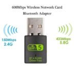 Adaptateur Clé USB Wifi+Bluetooth Sans Fil 5.0 Double Bande
