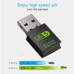Adaptateur Clé USB Wifi+Bluetooth Sans Fil 5.0 Double Bande