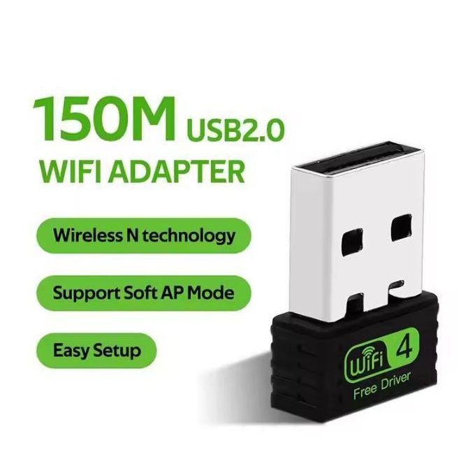 Adaptateur Clé Wifi USB mini 150M, 2.4Ghz, avec Pilote Integré
