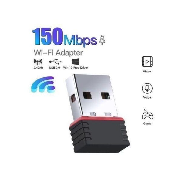 Adaptateur de clé WiFi sans fil pour carte réseau USB pour tablette PC