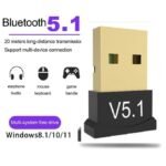 Adaptateur De Transmission Sans Fil Bluetooth 5.1 Pilote Gratuit USB-noir