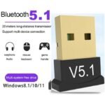 Adaptateur De Transmission Sans Fil Bluetooth 5.1 Pilote Gratuit USB-noir