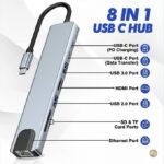 Adaptateur Hub 8-en-1 HDMI 4K,USB 3.0 DP