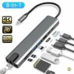 Adaptateur Hub 8-en-1 HDMI 4K,USB 3.0 DP