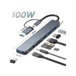 Adaptateur Hub 8 En 1 Usb Type C Micro