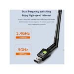 Adaptateur WiFi 600Mbps Pilote Gratuit Ethernet Double Fréquence 5.8G / 2.4G