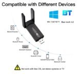 Adaptateur Wifi Usb 3.0 1300 Mbps Bluetooth 4.2 Double Bande