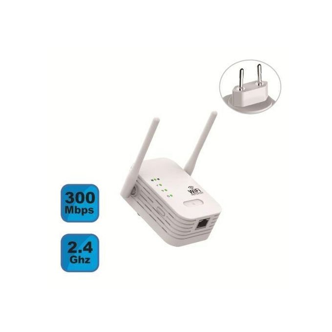 Amplificateur De Signal Wifi Répéteur De Réseau Sans Fil Extension De Routeur Booster - Blanc