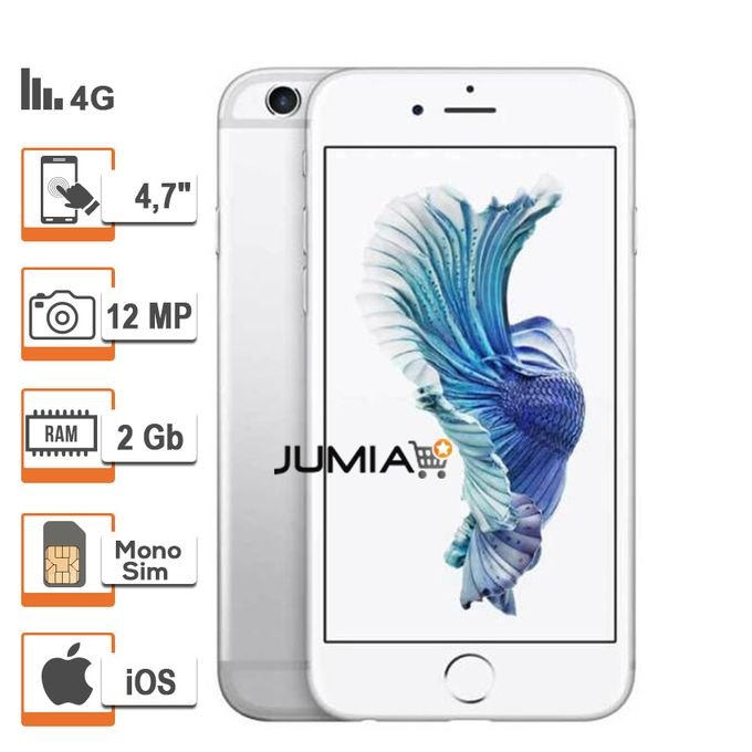 Apple IPhone 6s - 4.7 Pouces - 4G LTE - 12 Mégapixels - IOs - 64Go - Ram 2 Go - Silver