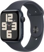 Apple Watch SE (2nd Gen) [GPS 44mm] Smartwatch with Midnight Aluminum Case with Midnight Sport Band M/L. Fitness & Sleep Tracker, Crash Detection, Heart Rate Monitor