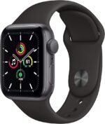 Apple Watch SE (GPS, 40mm) - Space Gray Aluminum Case with Black Sport Band (Renewed)