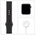 Apple Watch SE (GPS, 40mm) - Space Gray Aluminum Case with Black Sport Band (Renewed)