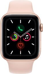 Apple Watch Series 5 (GPS, 40MM) - Gold Aluminum Case with Pink Sand Sport Band (Renewed)