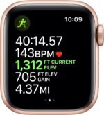 Apple Watch Series 5 (GPS, 40MM) - Gold Aluminum Case with Pink Sand Sport Band (Renewed)