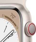 Apple Watch Series 8 (GPS, 41MM) - Starlight Aluminum Case with Starlight Sport Band M/L (Renewed Premium)