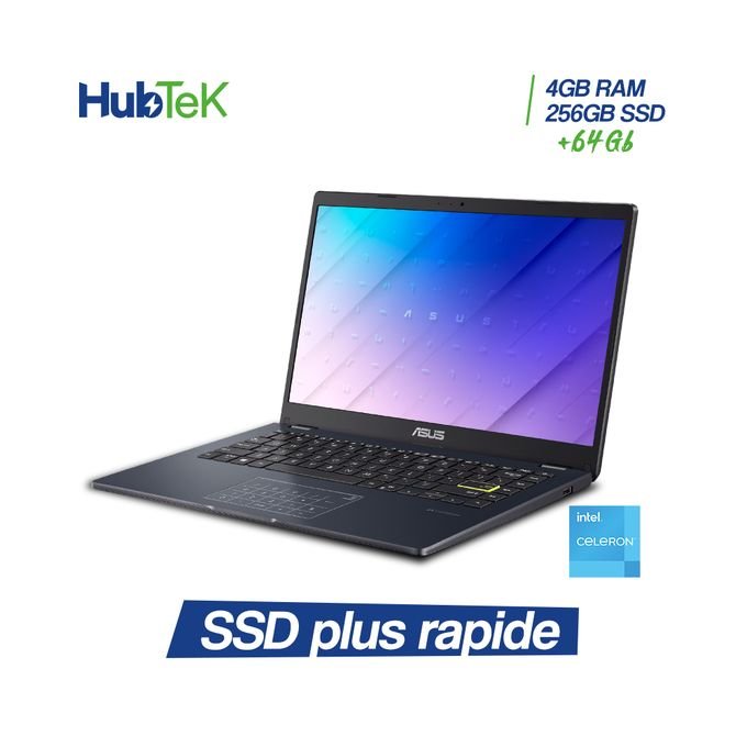 Asus Vivobook E410KA - Intel Celeron - Dual Core - 4GB RAM - 256GB SSD + 64GB SSD - Écran 14 pouces - Windows