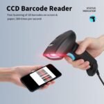 Barcode Scanner USB 1D Wired CCD Barcode Reader Supports Screen Scan Bar Code Scanners for Store, Supermarket, Warehouse-U1