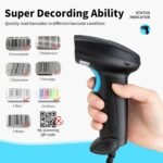 Barcode Scanner USB 1D Wired CCD Barcode Reader Supports Screen Scan Bar Code Scanners for Store, Supermarket, Warehouse-U1