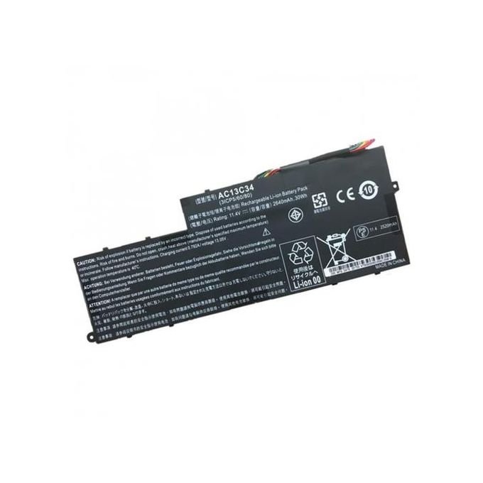 Batterie D'ordinateur Portable Compatible ACER AC13C34 Acer Aspire V5-122P E3-111 - Noir