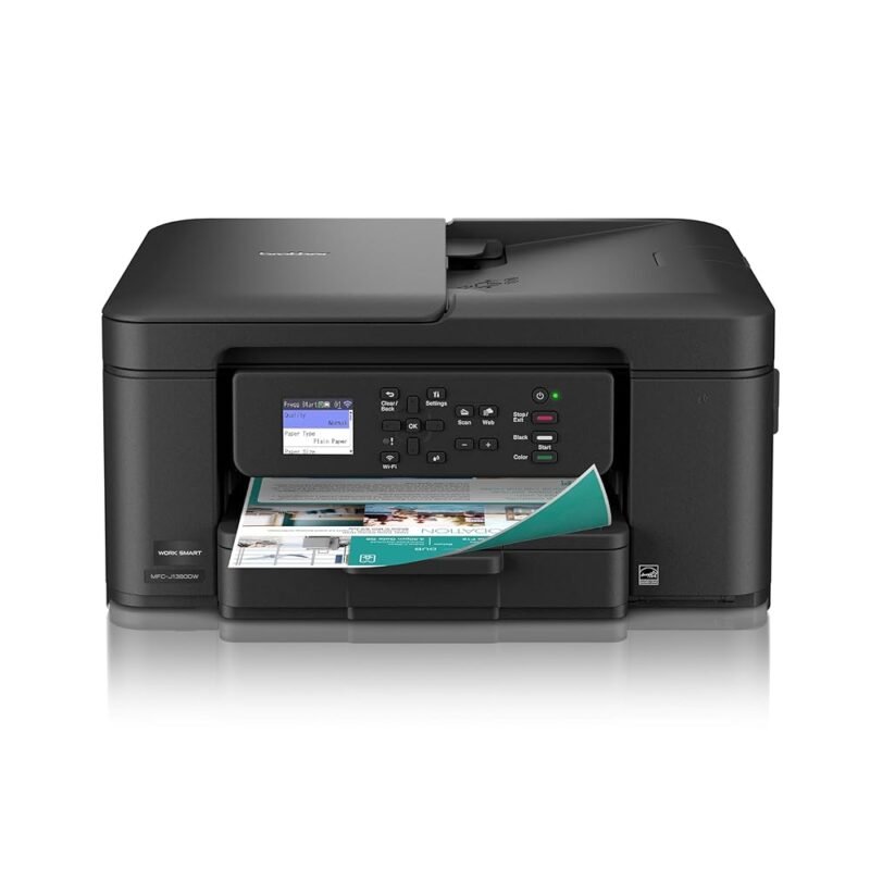 Brother Work Smart 1360 Wireless Color Inkjet All-in-One Printer with Automatic Duplex Printing and 1.8” Color Display | Includes Refresh Subscription Trial(1) (MFC-J1360DW)...