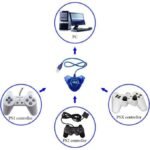 Câble adaptateur de convertisseur USB pour manette de jeu PS2, contrôleur de jeu pour Playstation 2, Avec Deux Ports Sur Console PS3