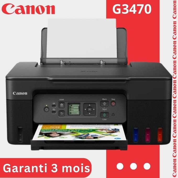 Canon Imprimante à Réservoir G3470 - Wifi - 3 En 1 Garanti 3 Mois
