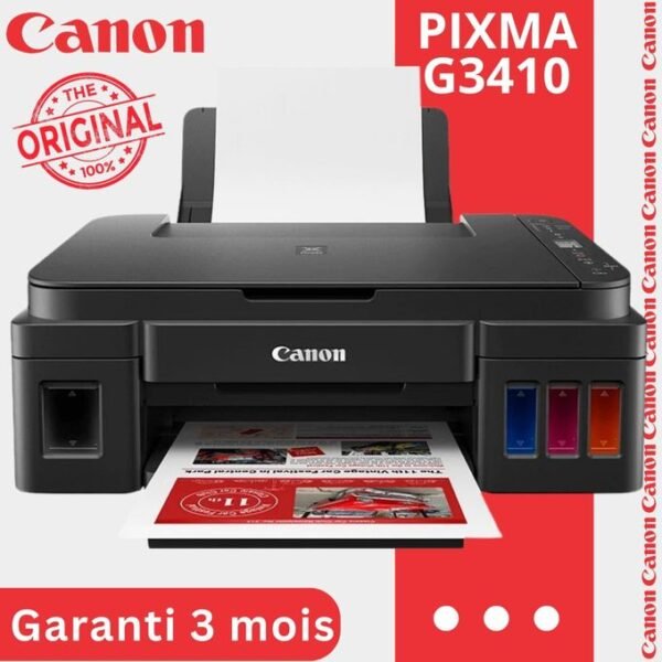 Canon IMPRIMANTE JET D'ENCRE PIXMA g3410 - WiFi - 7000 PAGES En Noir Et 6000 PAGES En COULEUR Noir