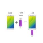 Clé USB 3-en-1 Rotative 128G - Violet