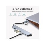 Concentrateur USB 3.0 7 En 1, Répartiteur De Type-C2.0, Adaptateur, Station D'accueil à Double Tête