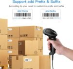 Eyoyo EYH2 Handheld USB 2D Barcode Scanner, Wired Automatic QR Code Scanner PDF417 Data Matrix Bar Code Reader with Long USB Cable for POS Mobile Payment, Convenience Store,...