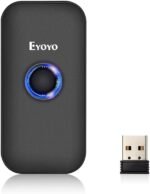 Eyoyo Mini 1D Bluetooth Barcode Scanner, 3-in-1 Bluetooth & USB Wired & 2.4G Wireless Barcode Reader Portable Bar Code Scanning Work with Windows, Android, iOS, Tablets or...