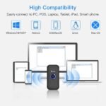 Eyoyo Mini 1D Bluetooth Barcode Scanner, 3-in-1 Bluetooth & USB Wired & 2.4G Wireless Barcode Reader Portable Bar Code Scanning Work with Windows, Android, iOS, Tablets or...