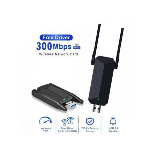 GALUIN Wifi Double Bande 300Mbps Amplificateur Sans Fil Usb