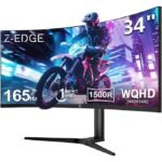 Gm Écran PC de jeu incurvé ultra-large 34 pouces 4K Gaming 165Hz