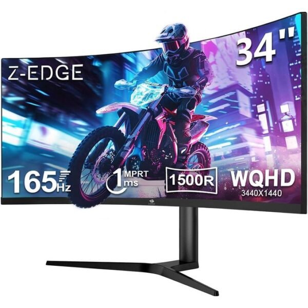 Gm Écran PC de jeu incurvé ultra-large 34 pouces 4K Gaming 165Hz
