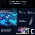 GtyGo Clé USB OTG 128 Go USB3.0 Adaptateur Type C 3 unités en 1 ensemble