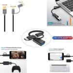 GtyGo Clé USB OTG 128 Go USB3.0 Adaptateur Type C 3 unités en 1 ensemble