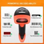 Handheld USB 1D 2D Barcode Scanner Reader for Computers, NetumScan Handheld Wired Automatic QR Bar Code Scanners for Mobile Payment, Store, Supermarket, Warehouse