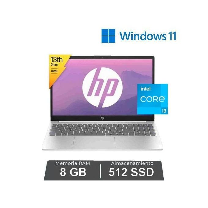 Hp 15-fd0131wm-13th Gen-Intel core™i3-8Go Ram/ 512Go SSD - Empreinte digitale- Ecran 15,6''fhd - Windows 11pro lice