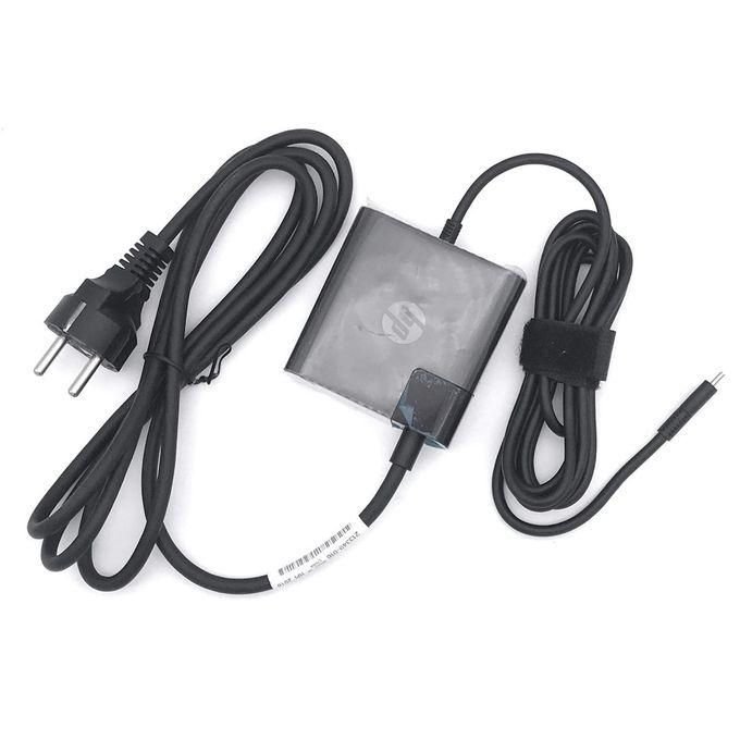 Hp CHARGEUR ORDINATEUR PORTABLE TYPE-C + CABLE D'ALIMENTATION