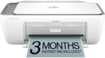 HP DeskJet 2855e Wireless All-in-One Color Inkjet Printer, Scanner, Copier, Best-for-home, 3 month Instant Ink trial included, AI-enabled (588S5A)