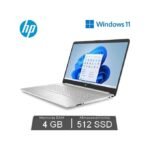 Hp DUAL CORE 15S-FQ N4120-4GO RAM / 512G GB SSD-ERAN 15'' - WINDOWS 11 - COULEUR ARGENTE